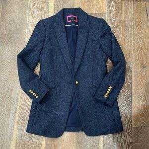 JCrew Heathered Blue Wool blazer size 00